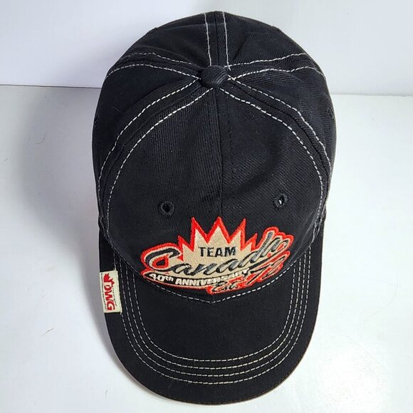 Team Canada 40th Anniversary Hat Cap Russia 2014 Hockey Hook & Loop Black - Picture 3 of 9